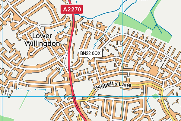 BN22 0QX map - OS VectorMap District (Ordnance Survey) BN22 0QX map - OS VectorMap District (Ordnance Survey)