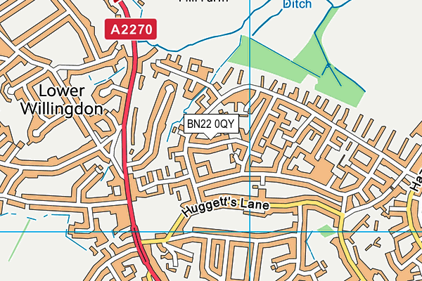 BN22 0QY map - OS VectorMap District (Ordnance Survey) BN22 0QY map - OS VectorMap District (Ordnance Survey)