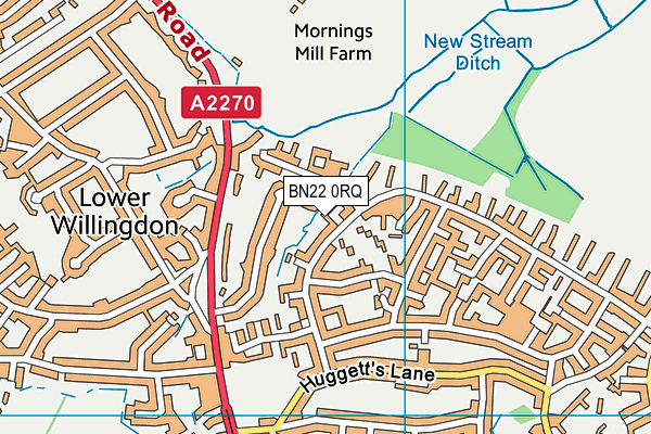 BN22 0RQ map - OS VectorMap District (Ordnance Survey) BN22 0RQ map - OS VectorMap District (Ordnance Survey)