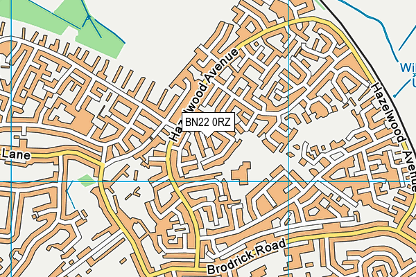 BN22 0RZ map - OS VectorMap District (Ordnance Survey) BN22 0RZ map - OS VectorMap District (Ordnance Survey)