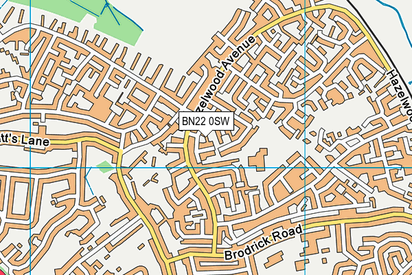 BN22 0SW map - OS VectorMap District (Ordnance Survey) BN22 0SW map - OS VectorMap District (Ordnance Survey)