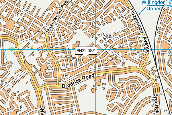 BN22 0SY map - OS VectorMap District (Ordnance Survey) BN22 0SY map - OS VectorMap District (Ordnance Survey)