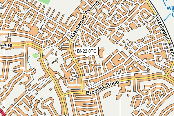 BN22 0TQ map - OS VectorMap District (Ordnance Survey) BN22 0TQ map - OS VectorMap District (Ordnance Survey)