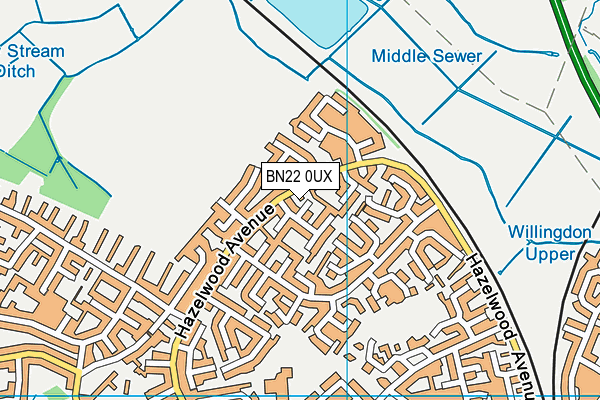 BN22 0UX map - OS VectorMap District (Ordnance Survey) BN22 0UX map - OS VectorMap District (Ordnance Survey)