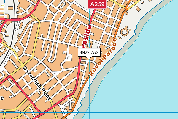 BN22 7AS map - OS VectorMap District (Ordnance Survey) BN22 7AS map - OS VectorMap District (Ordnance Survey)