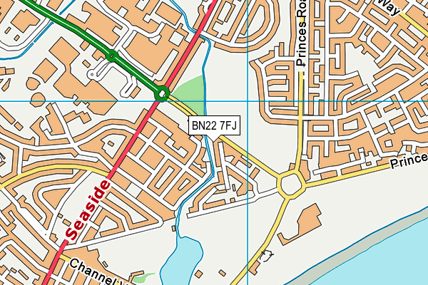 BN22 7FJ map - OS VectorMap District (Ordnance Survey) BN22 7FJ map - OS VectorMap District (Ordnance Survey)