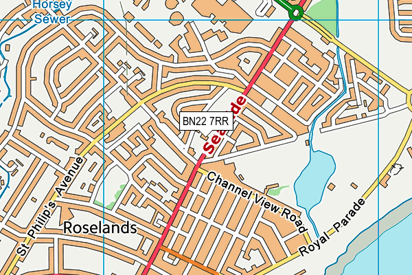 BN22 7RR map - OS VectorMap District (Ordnance Survey) BN22 7RR map - OS VectorMap District (Ordnance Survey)