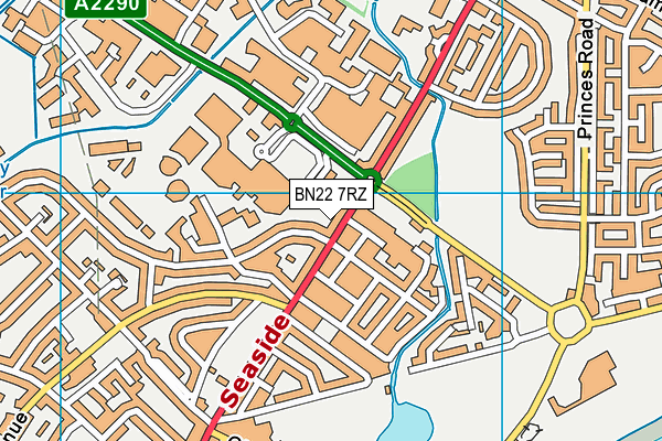 BN22 7RZ map - OS VectorMap District (Ordnance Survey) BN22 7RZ map - OS VectorMap District (Ordnance Survey)