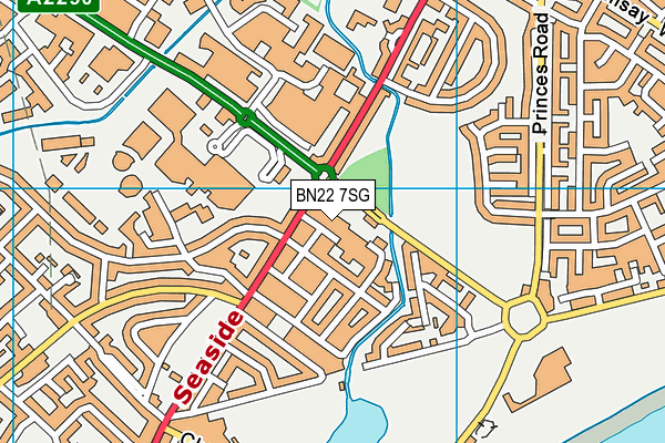 BN22 7SG map - OS VectorMap District (Ordnance Survey) BN22 7SG map - OS VectorMap District (Ordnance Survey)