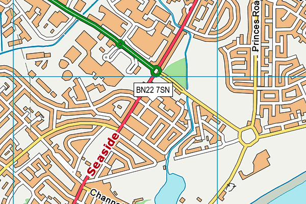 BN22 7SN map - OS VectorMap District (Ordnance Survey) BN22 7SN map - OS VectorMap District (Ordnance Survey)