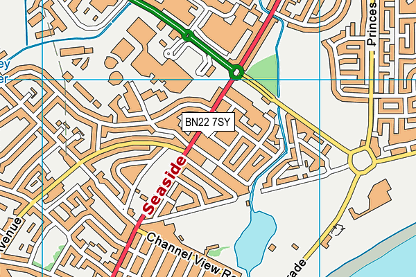 BN22 7SY map - OS VectorMap District (Ordnance Survey) BN22 7SY map - OS VectorMap District (Ordnance Survey)