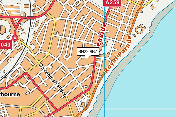 BN22 8BZ map - OS VectorMap District (Ordnance Survey) BN22 8BZ map - OS VectorMap District (Ordnance Survey)