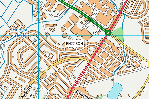 BN22 8QH map - OS VectorMap District (Ordnance Survey) BN22 8QH map - OS VectorMap District (Ordnance Survey)