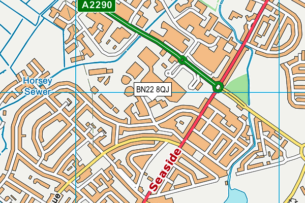 BN22 8QJ map - OS VectorMap District (Ordnance Survey)