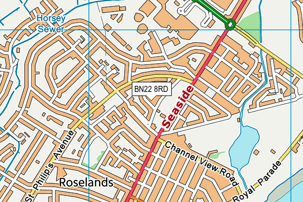BN22 8RD map - OS VectorMap District (Ordnance Survey) BN22 8RD map - OS VectorMap District (Ordnance Survey)