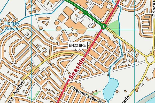 BN22 8RE map - OS VectorMap District (Ordnance Survey) BN22 8RE map - OS VectorMap District (Ordnance Survey)