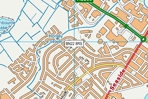 BN22 8RS map - OS VectorMap District (Ordnance Survey) BN22 8RS map - OS VectorMap District (Ordnance Survey)