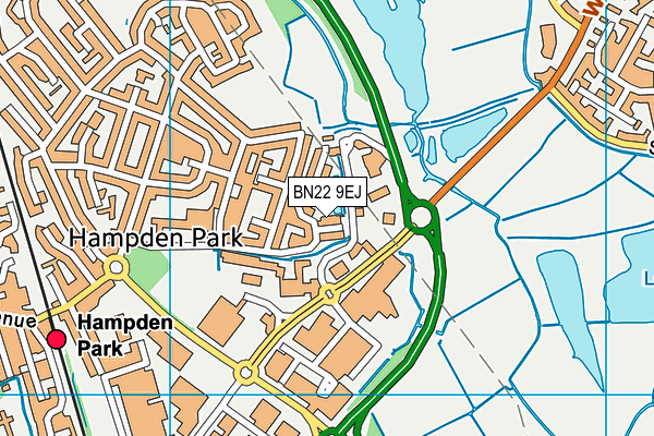 BN22 9EJ map - OS VectorMap District (Ordnance Survey) BN22 9EJ map - OS VectorMap District (Ordnance Survey)