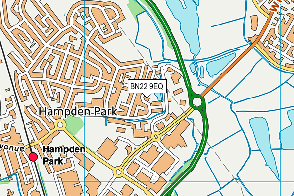 BN22 9EQ map - OS VectorMap District (Ordnance Survey) BN22 9EQ map - OS VectorMap District (Ordnance Survey)