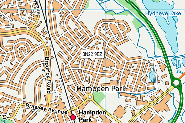BN22 9EZ map - OS VectorMap District (Ordnance Survey) BN22 9EZ map - OS VectorMap District (Ordnance Survey)