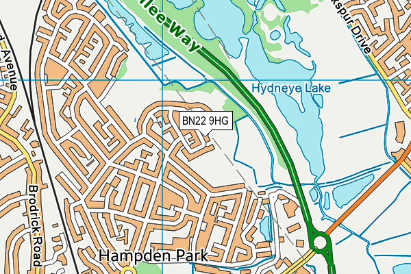 BN22 9HG map - OS VectorMap District (Ordnance Survey) BN22 9HG map - OS VectorMap District (Ordnance Survey)