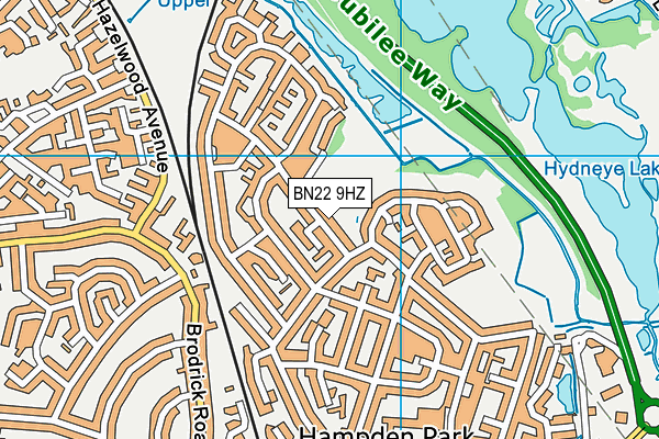 BN22 9HZ map - OS VectorMap District (Ordnance Survey) BN22 9HZ map - OS VectorMap District (Ordnance Survey)