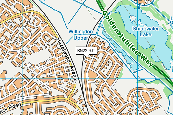 BN22 9JT map - OS VectorMap District (Ordnance Survey) BN22 9JT map - OS VectorMap District (Ordnance Survey)