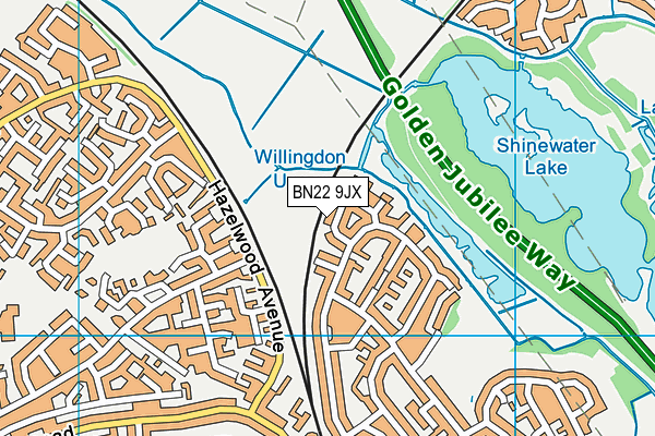 BN22 9JX map - OS VectorMap District (Ordnance Survey) BN22 9JX map - OS VectorMap District (Ordnance Survey)