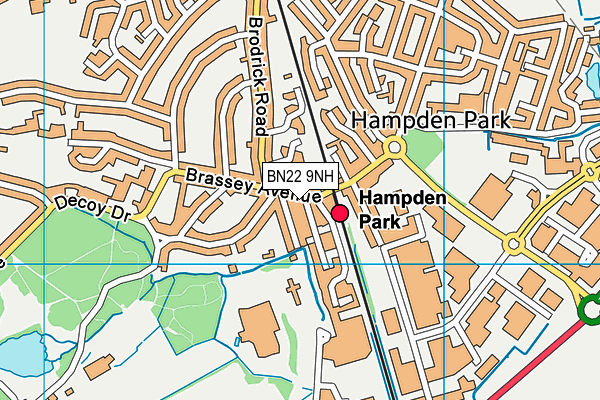 BN22 9NH map - OS VectorMap District (Ordnance Survey) BN22 9NH map - OS VectorMap District (Ordnance Survey)