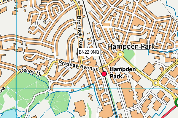 BN22 9NQ map - OS VectorMap District (Ordnance Survey) BN22 9NQ map - OS VectorMap District (Ordnance Survey)