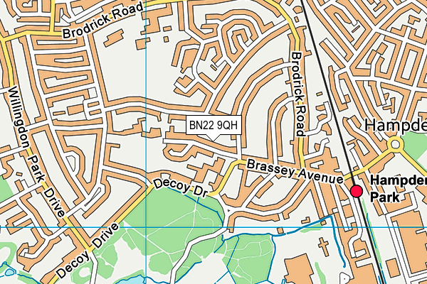 BN22 9QH map - OS VectorMap District (Ordnance Survey) BN22 9QH map - OS VectorMap District (Ordnance Survey)