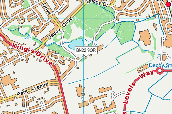 BN22 9QR map - OS VectorMap District (Ordnance Survey) BN22 9QR map - OS VectorMap District (Ordnance Survey)