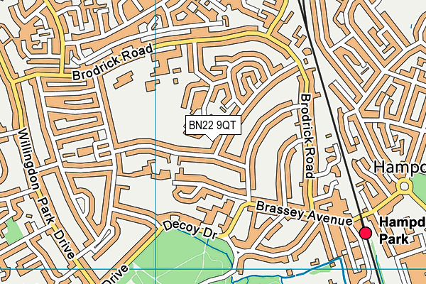 BN22 9QT map - OS VectorMap District (Ordnance Survey) BN22 9QT map - OS VectorMap District (Ordnance Survey)