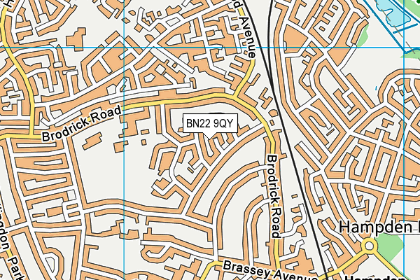 BN22 9QY map - OS VectorMap District (Ordnance Survey) BN22 9QY map - OS VectorMap District (Ordnance Survey)