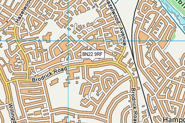 BN22 9RF map - OS VectorMap District (Ordnance Survey) BN22 9RF map - OS VectorMap District (Ordnance Survey)