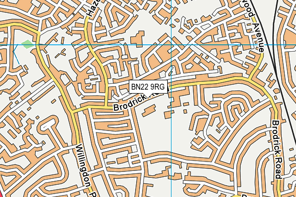 BN22 9RG map - OS VectorMap District (Ordnance Survey) BN22 9RG map - OS VectorMap District (Ordnance Survey)
