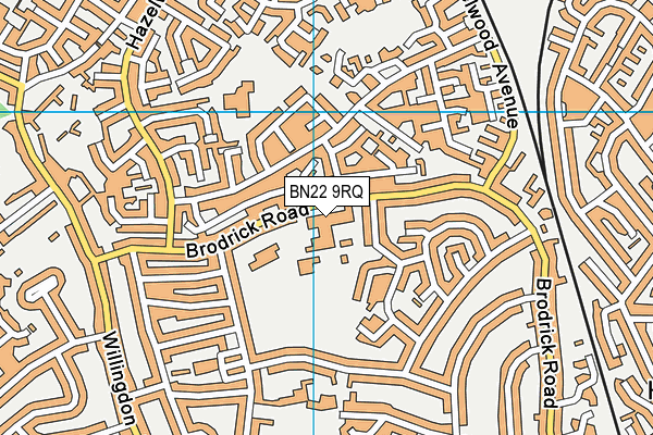 BN22 9RQ map - OS VectorMap District (Ordnance Survey) BN22 9RQ map - OS VectorMap District (Ordnance Survey)
