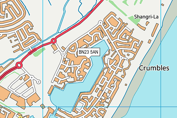 BN23 5AN map - OS VectorMap District (Ordnance Survey) BN23 5AN map - OS VectorMap District (Ordnance Survey)