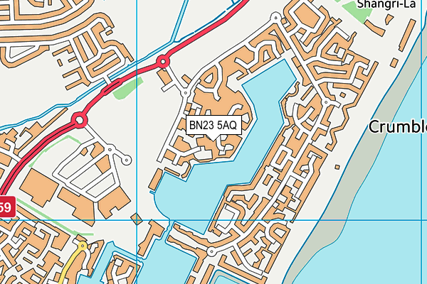 BN23 5AQ map - OS VectorMap District (Ordnance Survey) BN23 5AQ map - OS VectorMap District (Ordnance Survey)
