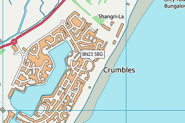 BN23 5BG map - OS VectorMap District (Ordnance Survey) BN23 5BG map - OS VectorMap District (Ordnance Survey)