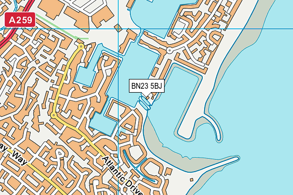 BN23 5BJ map - OS VectorMap District (Ordnance Survey) BN23 5BJ map - OS VectorMap District (Ordnance Survey)