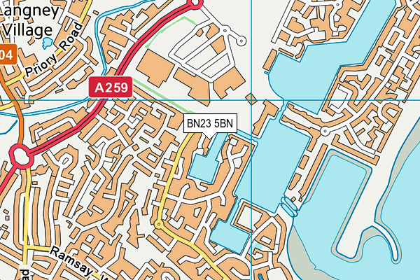 BN23 5BN map - OS VectorMap District (Ordnance Survey) BN23 5BN map - OS VectorMap District (Ordnance Survey)