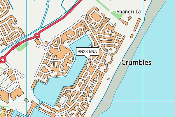 BN23 5NA map - OS VectorMap District (Ordnance Survey) BN23 5NA map - OS VectorMap District (Ordnance Survey)