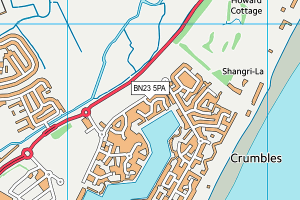 BN23 5PA map - OS VectorMap District (Ordnance Survey) BN23 5PA map - OS VectorMap District (Ordnance Survey)