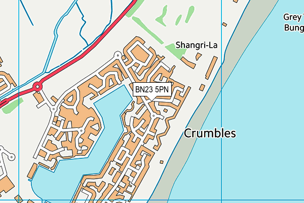 BN23 5PN map - OS VectorMap District (Ordnance Survey)