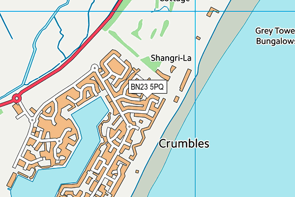 BN23 5PQ map - OS VectorMap District (Ordnance Survey) BN23 5PQ map - OS VectorMap District (Ordnance Survey)