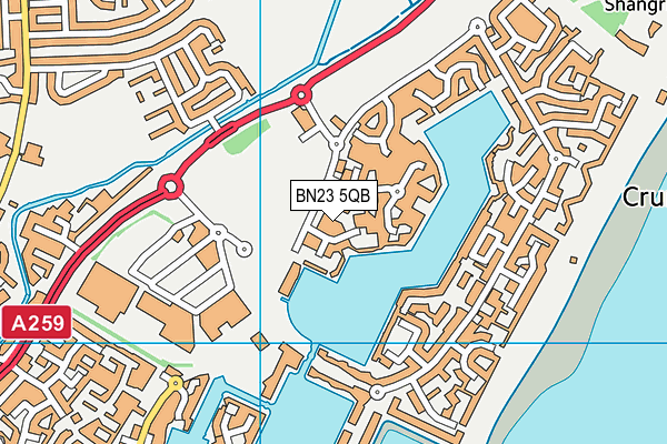 BN23 5QB map - OS VectorMap District (Ordnance Survey) BN23 5QB map - OS VectorMap District (Ordnance Survey)