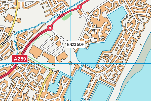 BN23 5QF map - OS VectorMap District (Ordnance Survey) BN23 5QF map - OS VectorMap District (Ordnance Survey)