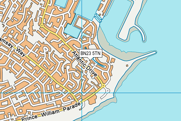 BN23 5TN map - OS VectorMap District (Ordnance Survey) BN23 5TN map - OS VectorMap District (Ordnance Survey)