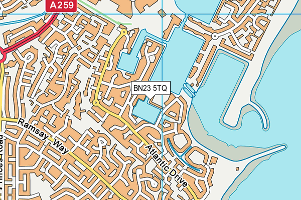 BN23 5TQ map - OS VectorMap District (Ordnance Survey) BN23 5TQ map - OS VectorMap District (Ordnance Survey)
